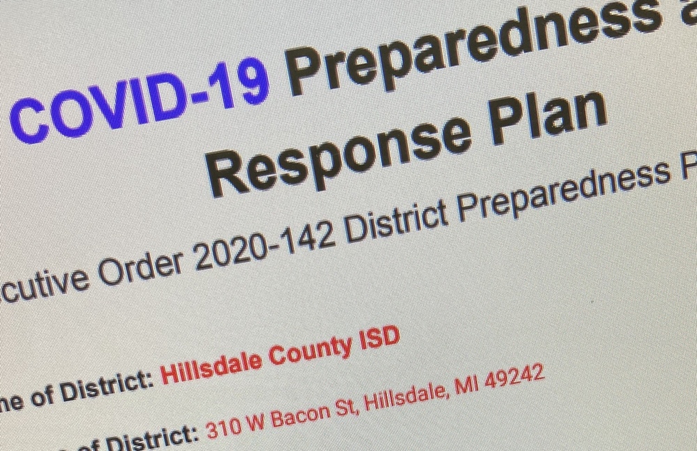 Pic with words Covid-19 Preparedness & Response Plan